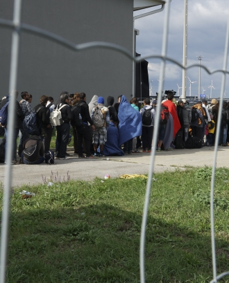 Refugiats fent cua. Font: Wikipedia