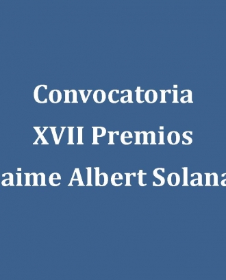 XVII Premi Jaime Albert Solana