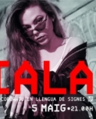Cartell promocional del concert amb Aiala en llengua de signes. Font: enCantados.