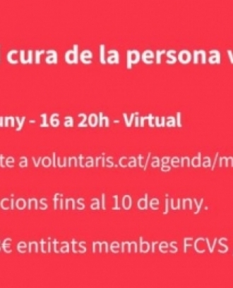 La formació virtual del 14 de juny de la Federació Catalana de Voluntariat Social (FCVS) dona claus de com cuidar les persones voluntàries. Font: FCVS