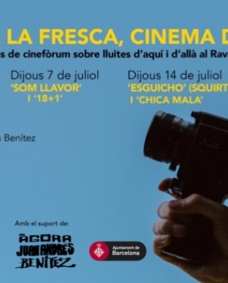 Cartell de la programació de la vuitena edició del 'Cinema a la fresca, cinema de lluites'. Font: Servei Civil Internacional. 