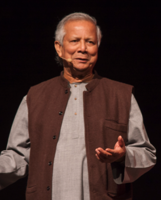 Muhammad Yunus aposta per un nou sistema econòmic que converteixi l'altruisme en una força creativa tan podersa com l'interès propi. Font: Social Business City Barcelona