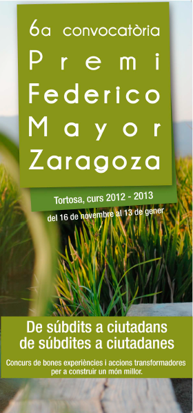 6a convocatòria del Premi Federico Mayor Zaragoza